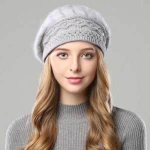 Women Winter French Beret Hat Wool Knit Berets Beanie Classic Warm ...