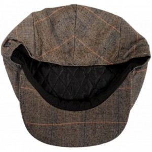 Newsboy Caps Hoxton Herringbone Plaid Wool Blend Ivy Cap - CC18GW24Z2Z $18.42