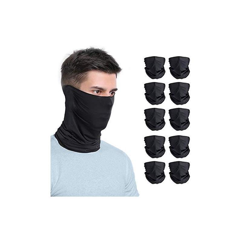 Balaclavas Bandanas Neck Gaiter Face Cover Scarf- Dust Wind Headwear Bandana for Men Women - 10 Pcs - CC198894YL0 $19.24