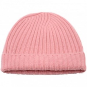 Skullies & Beanies Pure 100% Cashmere Beanie for Men- Warm Soft Mens Cashmere Hat in a Gift Box - Pink Icing - CD18A2M7HGX $7...