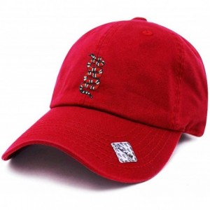 Baseball Caps King Snake Dad Hat Cotton Baseball Cap Polo Style Low Profile - Red W - C718KED74NA $12.80