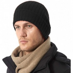 Skullies & Beanies Beanie Hat Warm Soft Winter Ski Knit Skull Cap for Men Women - Tc1ccdb-black - CR18L8I85HS $20.51