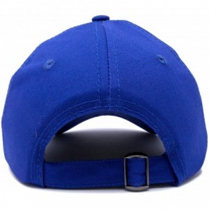 Baseball Caps Camp Hair Don't Care Hat Dad Cap 100% Cotton Lightweight - Royal Blue - CL18S045MZ0 $27.27