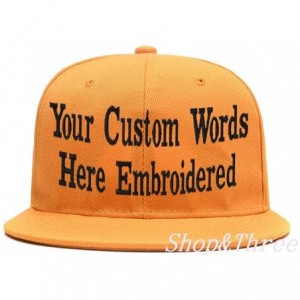 Baseball Caps Custom Embroidered Baseball Cap Personalized Snapback Mesh Hat Trucker Dad Hat - Hiphop Gold-1 - CV18HLGMIKU $3...