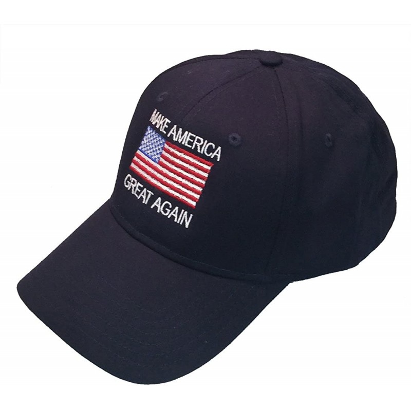 Baseball Caps Donald Trump Make America Great Again Hats - Navy Flag - CQ12H4YZUJH $18.34