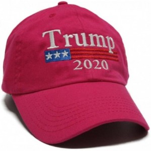 Baseball Caps Trump 2020 Keep America Great MAGA hat Cap Made in The USA! - Hot Pink - CZ18DMGDGM2 $28.12