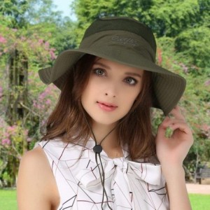 Sun Hats Wide Brim Sun Protection Bucket Hat Adjustable Outdoor Fishing - B09008-pink - CY18REMQZ4U $26.85