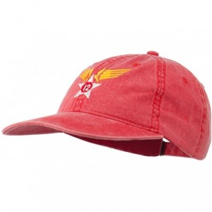Baseball Caps 12th Air Force Badge Embroidered Washed Cap - Red - CC11QLM5S41 $43.35