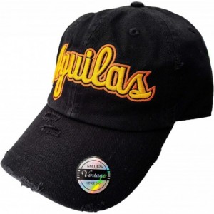 Baseball Caps Aguilas Cibaeñas Vintage Hats - Black/Yellow Aguilas - CW18HU7ATO3 $50.33
