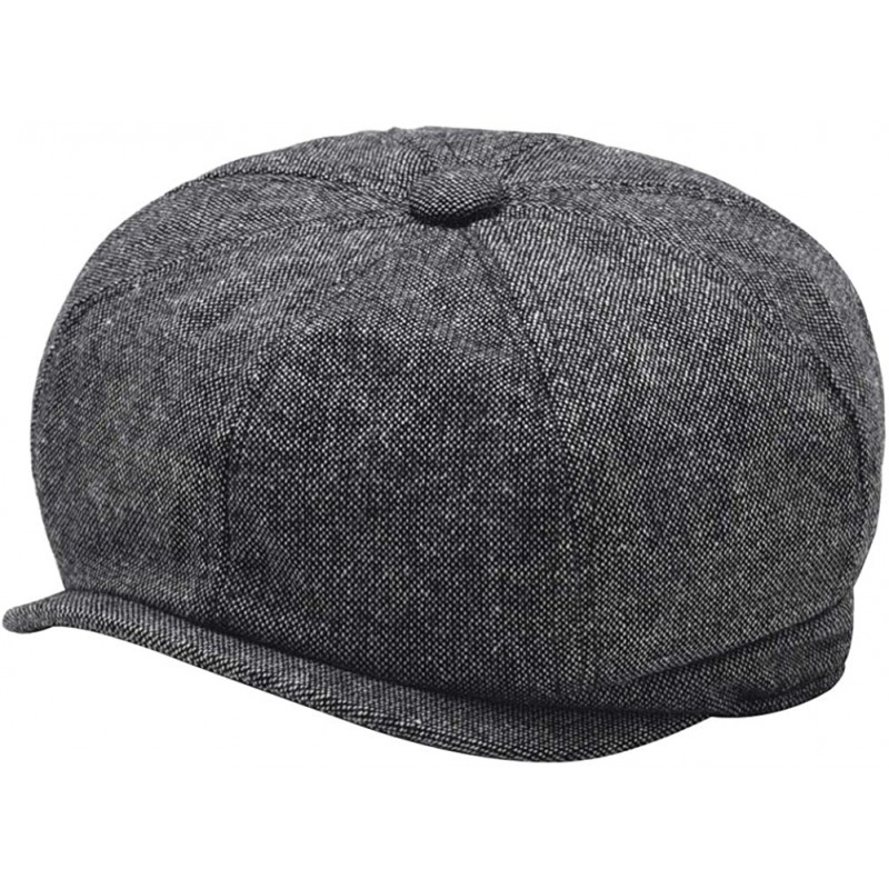 Newsboy Caps Mens Womens Soft Wool Newsboy Hat Flat Cap Ivy Stretch Driver Hunting Hat - 75-grey - CM18ATETQNC $27.24