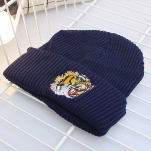 Skullies & Beanies Men's Winter ski Cap Knitting Skull hat - Tiger Navy - CL187TM983Y $10.27