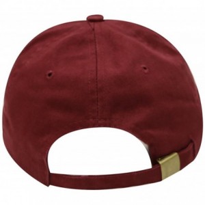 Baseball Caps Bad Hair Day Cotton Baseball Caps - Burgundy - CA182KQQCD3 $9.69