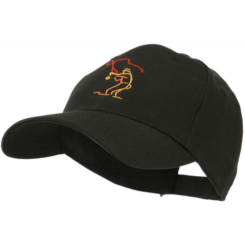 Baseball Caps Fly Fishing Man Outline Embroidered Cap - Black - CV11GI6AR3L $19.40