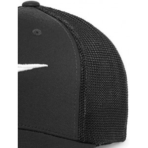 Baseball Caps Men's Logo Flexfit Mock Mesh Hat Curved Bill - Ageless Mock Mesh Hat Black/White - C418H50AMRN $63.07