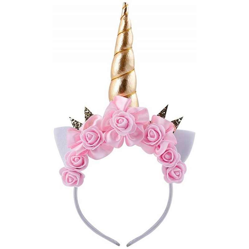 Headbands Girls Unicorn Headband Headwear Kids Birthday Party Cosplay Costume Hairband - 11 - CQ186O9TNKM $11.12