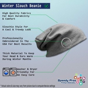 Skullies & Beanies Custom Slouchy Beanie Soccer Mom B Embroidery Skull Cap Hats for Men & Women - Light Grey - C412ESMLIML $1...