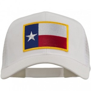 Baseball Caps Texas State Flag Patched Mesh Cap - White - C811TX7GFO3 $48.73