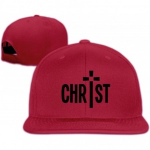 Baseball Caps Christian Jesus Cross 2 Snapback Hats Adjustable Cotton Flat Bill Baseball Caps Mens - Dark Red - C2196XQDZL5 $...