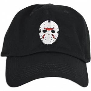 Baseball Caps Mask Embroidered Hat Baseball Cap Horror Jason Dad hat - Black - CT187CZHMK7 $24.04