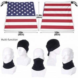 Balaclavas American Flag Face Mask Bandanas Neck Gaiter Warmer Windproof Mask Dust Protect Face Mask Bandana - Black-63 - CN1...