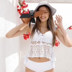 Sun Hats Women Large Brim Sun Hats Foldable Beach Sun Visor UPF 50+ for Travel - Caramel - C318OYAOL5G $18.19