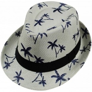 Sun Hats 2020 Unisex Top Gangster Cap Beach Sun Straw Hat Band Sunhat Outdoor Cap - White 1 - CI196M9E37W $15.68