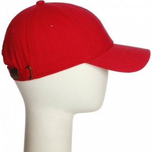 Baseball Caps Customized Letter Intial Baseball Hat A to Z Team Colors- Red Cap White Black - Letter D - C418ET5S5SH $26.39