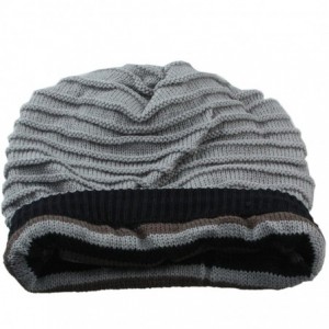 Skullies & Beanies SUNYIK Unisex Slouchy Beanie Hat-Winter Scarf ChunkyKnit Baggy Cap - 1-grey - CY129TD2M8D $22.25