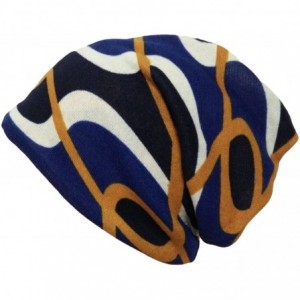 Skullies & Beanies Women's Soft Print Chemo Cap Hat for Cancer Patients Hair Loss - Blue - CB12N7C4DO7 $8.08