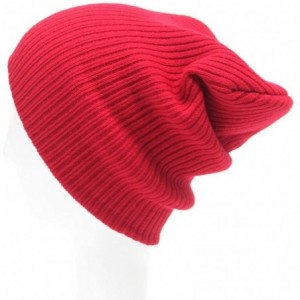 Skullies & Beanies Men's Womens Beanie Knit Ski Cap Hip-Hop Winter Warm Unisex Wool Hat - Red - CP1868H4UKL $9.99