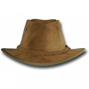 Fedoras Adventurer Fedora Leather Hat - 1095BL / 1095HI / 1095RB / 1095LM - Hickory - C311GDBM5KZ $39.14