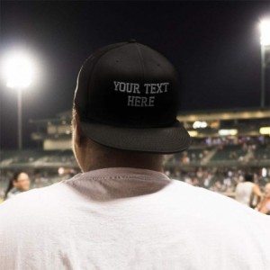 Baseball Caps Snapback Hats for Men & Women Custom Personalized Text Flat Bill Baseball Cap - Spruce Green - CD18IETR3M7 $39.39