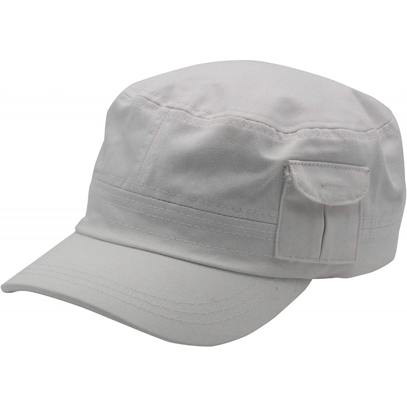 Baseball Caps Cadet Army Cap - Military Cotton Hat - White2 - C912GW5UVC5 $20.74
