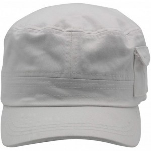 Baseball Caps Cadet Army Cap - Military Cotton Hat - White2 - C912GW5UVC5 $20.48