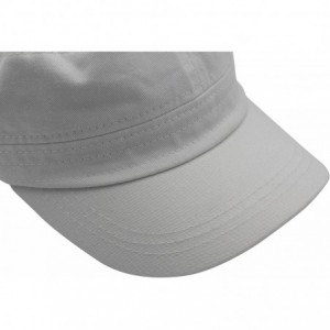 Baseball Caps Cadet Army Cap - Military Cotton Hat - White2 - C912GW5UVC5 $20.99