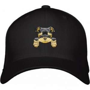 Baseball Caps Cute Puppy Dog Snapback Cap - Black - CZ18EO749H6 $38.96