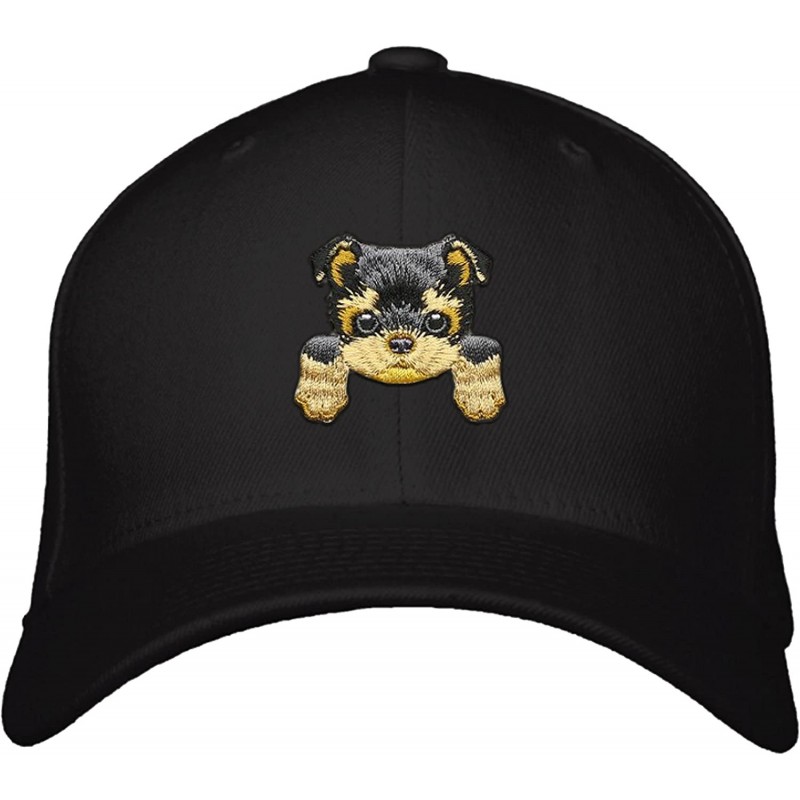 Baseball Caps Cute Puppy Dog Snapback Cap - Black - CZ18EO749H6 $43.17