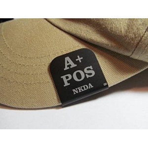 Baseball Caps A+ POS Blood Type Laser Etched Hat Clip Black - CC12GDFAYYN $14.48