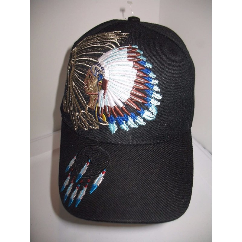 Baseball Caps Native American Indian Shadow Dream Catcher Black Baseball Ball Cap Hat - CX12MYNQMF2 $30.04
