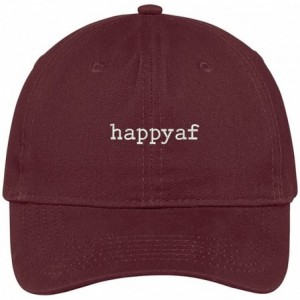 Baseball Caps Happyaf Embroidered 100% Cotton Adjustable Cap - Maroon - CR12N4R7QUC $32.59