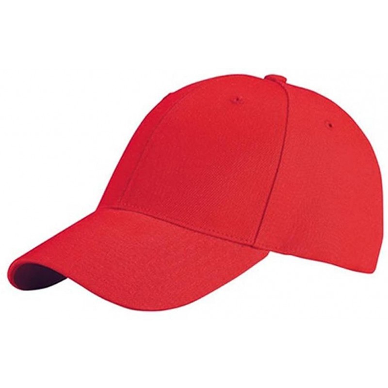 Baseball Caps Structured Low Profile Wool Hat Cap - Red - CP1108VG4WL $9.60