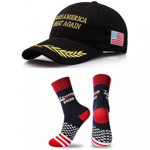 Baseball Caps Donald Trump Make America Great Again Hat MAGA USA Cap with 2020 Socks - F Black Hat + 2020 Red Socks - CT18QLW...